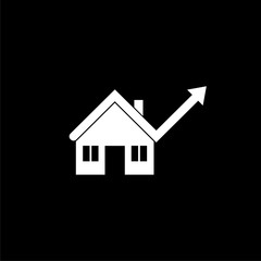 House sale logo or icon on dark background