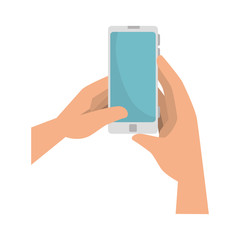 hand using smartphone device