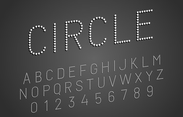 Graphic point font. Vector illustration