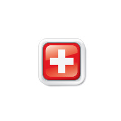 Switzerland flag, vector illustration on a white background