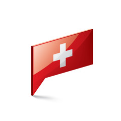 Obraz premium Switzerland flag, vector illustration on a white background