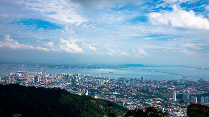 Top view of George Town Penang Malaysia