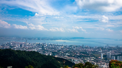 Fototapeta na wymiar Top view of George Town Penang Malaysia