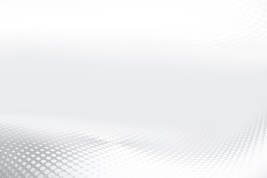 Futuristic grey and white halftone prespective interior background.