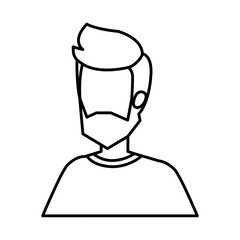 Obraz na płótnie Canvas young man with beard avatar character