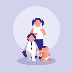 group of little girls characters