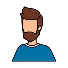 young man with beard avatar character