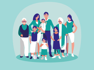 group of family members characters