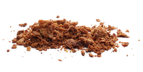 Pork cracklings isolated on white background