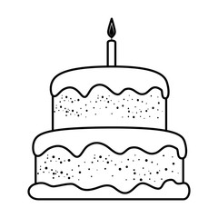 delicious cake celebration icon
