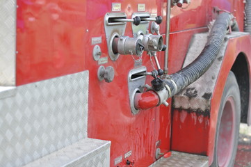 Fototapeta na wymiar Red Fire Truck
