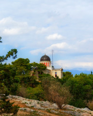 Athens Greece, the national observatory classical building dome