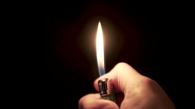 Lighter Flame Ignition Slow Motion