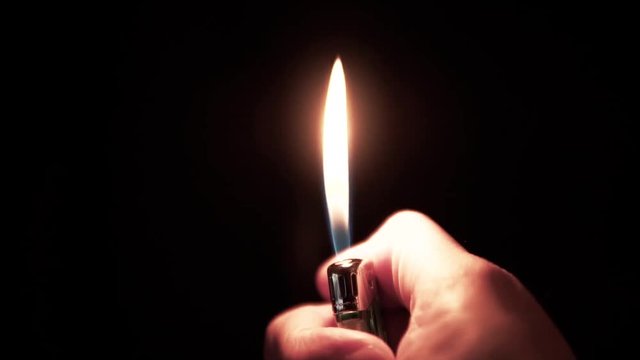 Using Lighter, Flame Slow Motion