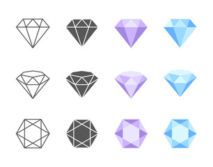Vector Diamond Colorful Icons