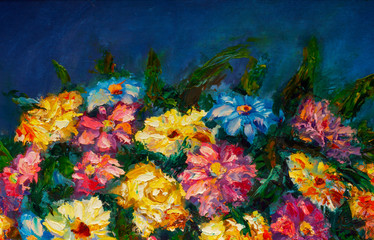 Flowers paintings monet painting claude impressionism paint landscape flower meadow oil
