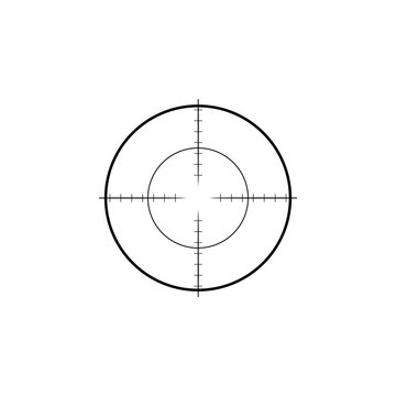 recommend clip art: Collimator sight icon. Military sniper rifle target crosshairs.