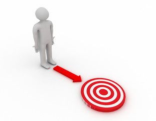 target motivation concept . 3d rendered illustration