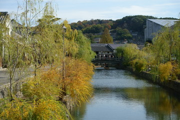 日本の倉敷の秋の風景