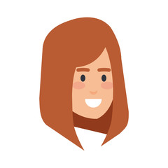 beautiful woman head avatar character