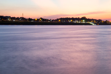 Sunset at Mekong river