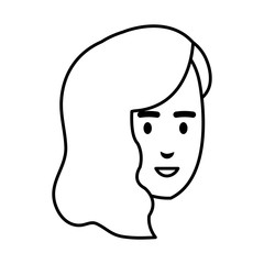 beautiful woman head avatar character