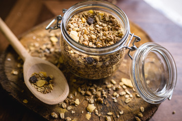 Cereals, oats and seeds.