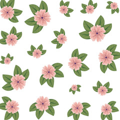 flowers and leafs decorative pattern