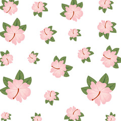 flowers and leafs decorative pattern