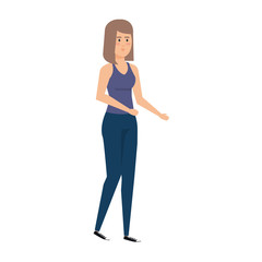 Fototapeta premium beautiful woman avatar character