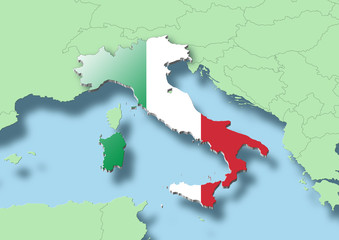 Fototapeta premium map of italy