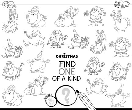 find one of a kind Santa Claus color book