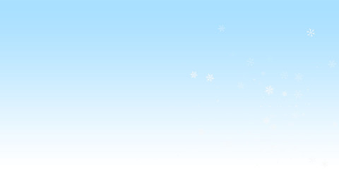 Sparse snowfall Christmas background. Subtle flyin