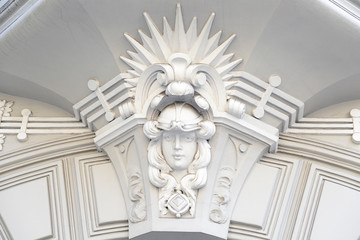 Fragment of Art Nouveau architecture style of Riga city , Latvia
