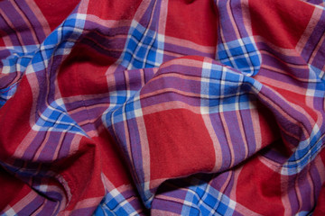 Colorful checkered textile