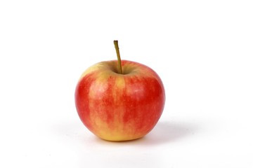 Fresh red natural apple isolated on white - organic apples - Fresh raw organic fruit. 