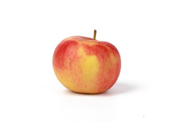 Fresh red natural apple isolated on white - organic apples - Fresh raw organic fruit. 
