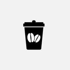 Coffee cup icon. Coffee cup symbol. Flat design. Stock - Vector illustration