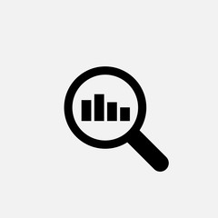 Analysis icon. Analysis symbol. Flat design. Stock - Vector illustration.