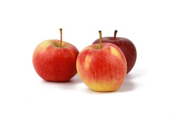Group of fresh red natural apples -  Fresh organic fruit. 