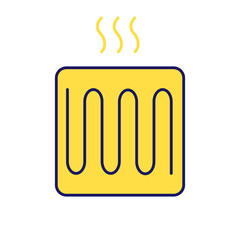 Underfloor heating element color icon