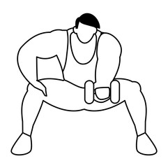 Fototapeta premium muscle man design