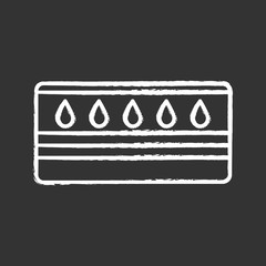 Water mattress chalk icon