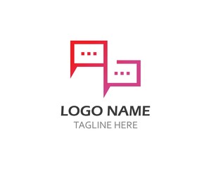 Fototapeta premium chat logo design 