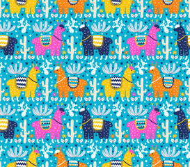 Seamless vector ornamental fashion design pattern. Cute animalistic, floristic hand drawn doodle graphic trendy background for textile print, wallpaper, wrapping paper. EPS 10 colorful illustration 