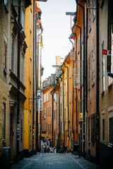 A narrow street in Gamla Stan, Stockholm