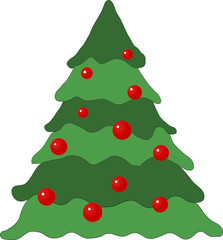 Christmas tree with bright lights
