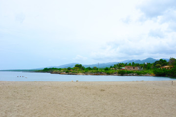 tropical beach and sea, Playa La Boca in trinidad, cuba