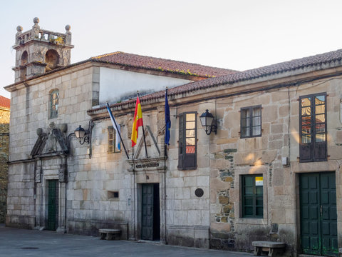 Medieval Town Hall on Convent Square - Melide, Galicia, Spain