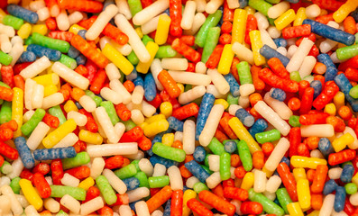 Colourful coarse sugar for decorating cookies or cake